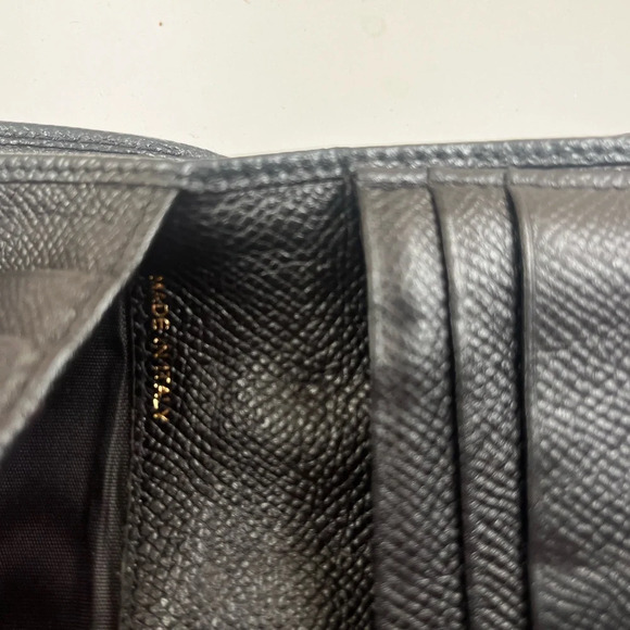 ❤️ Valentino Garavani EUC Black & Gold Long leather Wallet with COA & cards - Picture 4 of 16